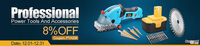 Professional Power Tools And Accessories Up to 38% OFF+Extra 8% Discount by HongKong BangGood network Ltd.