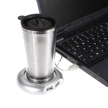 4 Port USB Hub With Coffee Cup Warmer Function