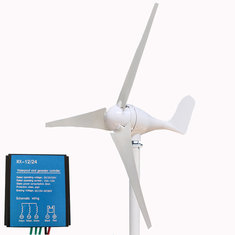 12V/24V 500W 3 Blades Horizontal Residential Wind Turbine Generator + Controller