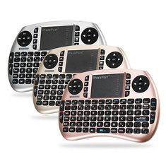 Ipazzport KP-810-21SD 2.4G Wireless Rechargeable Mini Keyboard Touchpad Airmouse