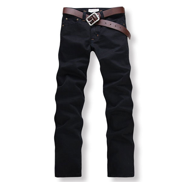 Black Jeans Mens Straight Casual Jeans Slim Fit Pants - US$21.98 sold out