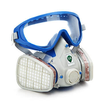 Silicone Full Face Respirator Gas Mask & Goggles