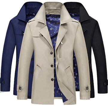 Mens Slim Casual Zhongshan Stand Collar Coat Jacket - US$13.19 sold out