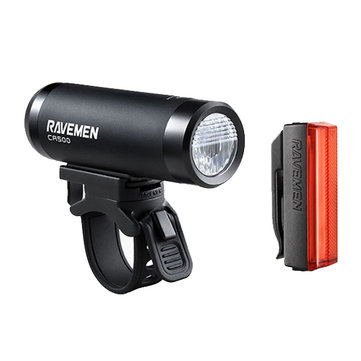 RAVEMEN LS-CT01 500LM German Standard Instant Max Output Wired Remote Bike Light TR20 Taillight Set IPX6 USB Rechargeable