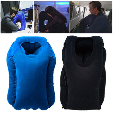 Fatigue Relief Inflatable Travel Head Neck Back Lumbar Support Pillow 