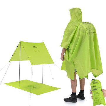 Naturehike 3 in 1 Portable Hiking Poncho Rain Coat Backpack Cover ...
