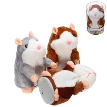 Talking Hamster Plush Toy Cute Speak Talking Sound Record Hamster Stuffed Animal Toys