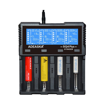 ADEASKA SQ4 Intelligent LCD Display USB Battery Charger for IMR/Li-ion Ni-MH/Ni-Cd/LiFePO4 Battery